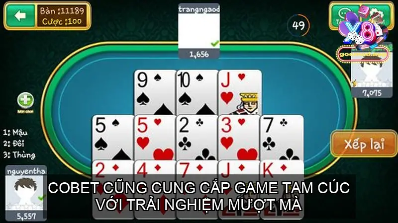 Game Bài Tam Cúc Online Cổng game X8 Đánh Giá Chi Tiết 3 COBET cũng cung cấp game Tam Cúc Online