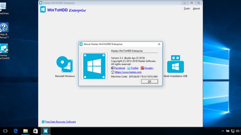 WinToHDD 6.0.2 full crack giúp cài đặt và clone Windows trực tiếp từ ổ cứng, không cần USB boot, hỗ trợ Windows 7 đến 11