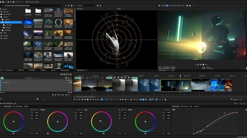 Vegas Pro 22 là phần mềm dựng video chuyên nghiệp, hỗ trợ chỉnh màu, xử lý âm thanh và hiệu ứng mạnh mẽ cho dự án chất lượng cao.